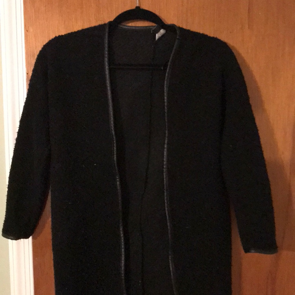 H&M faux leather cardigan size XS